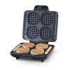 Multi Mini Waffle Maker: Four Mini Waffles; Perfect for Families and Individuals; 4 Inch Dual Non-stick Surfaces with Quick Release & Easy Clean - Bla