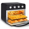 Geek Chef  Air Fryer Oven ;  Countertop Toaster Oven; 3-Rack Levels;  4 mechinical knobs; Black housing with single glass door(24 QT 1700W)don't slod