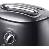 Brentwood TS-270BK Cool Touch 2-Slice Extra Wide Slot Retro Toaster, Black